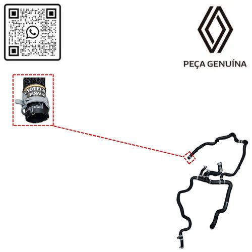 RN 18527R-O 215039185R MANGUEIRA INF. DO RADIADOR DUSTER 2.0 16V F4R imp 6